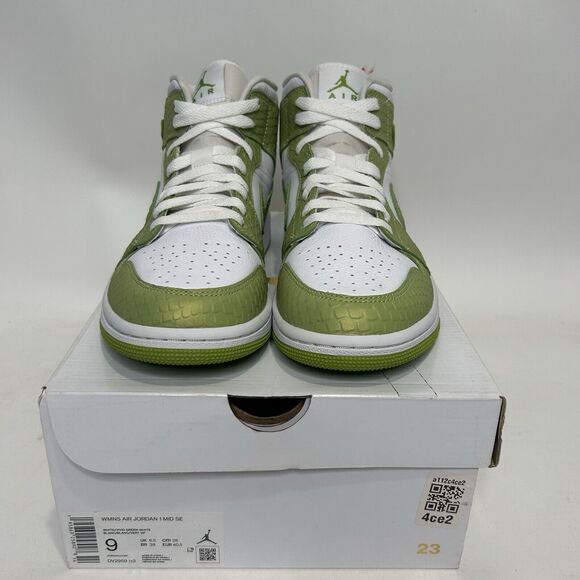 Nike Shoes Air Jordan 1 Mid WMNS SE “Python/Vivid Green” 2024 - Picture 2 of 6